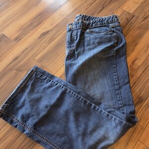 Blue Flare Wide Leg Jeans with Comfort Fit